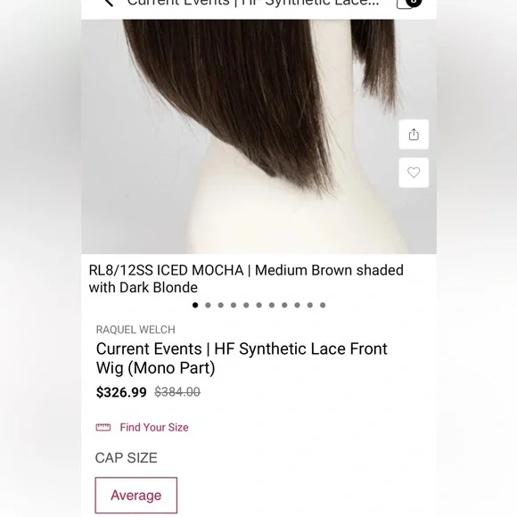 Raquel Welch Current Events RL8/12SS Wig - Picture 2 of 7